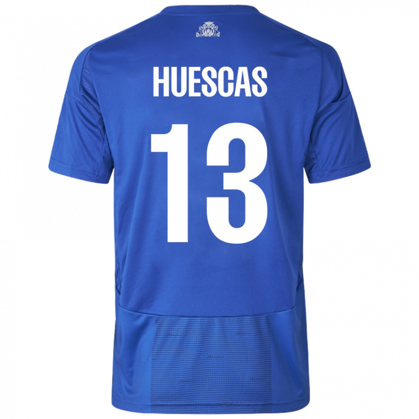 Kinder Rodrigo Huescas #13 Weiß Blau Auswärtstrikot Trikot 2024/25 T-Shirt Schweiz