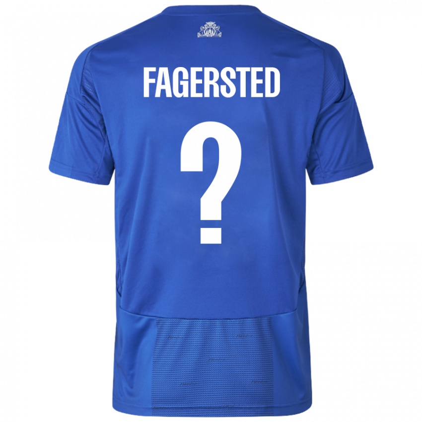 Kinder Johan Fagersted #0 Weiß Blau Auswärtstrikot Trikot 2024/25 T-Shirt Schweiz