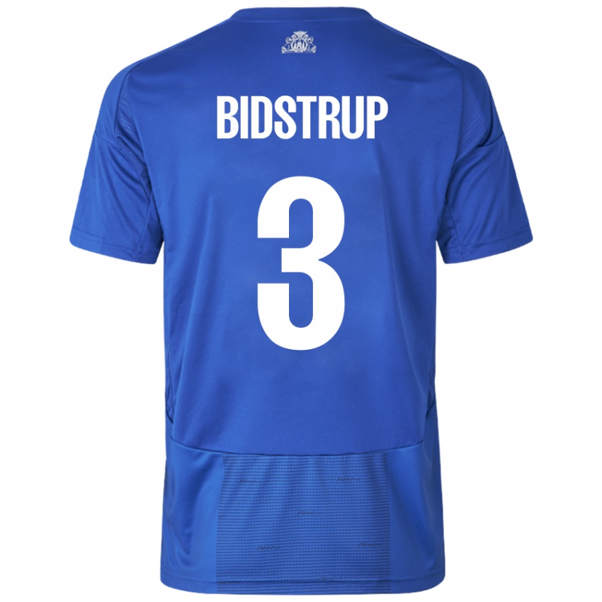 Kinder Hjalte Bidstrup #3 Weiß Blau Auswärtstrikot Trikot 2024/25 T-Shirt Schweiz