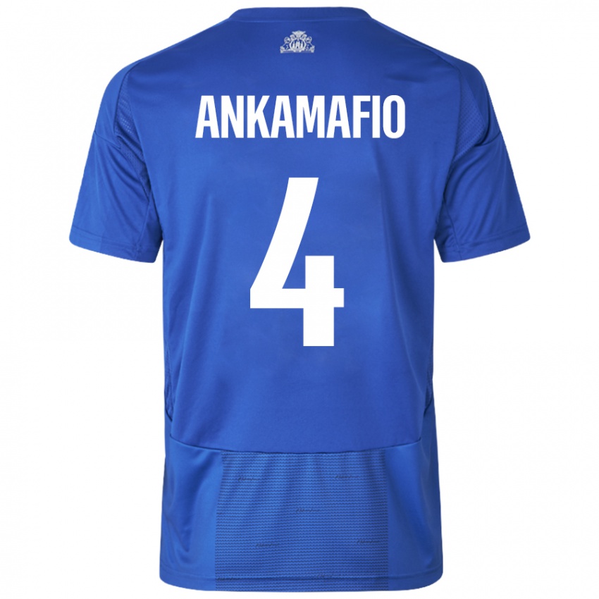 Kinder Graham Ankamafio #4 Weiß Blau Auswärtstrikot Trikot 2024/25 T-Shirt Schweiz