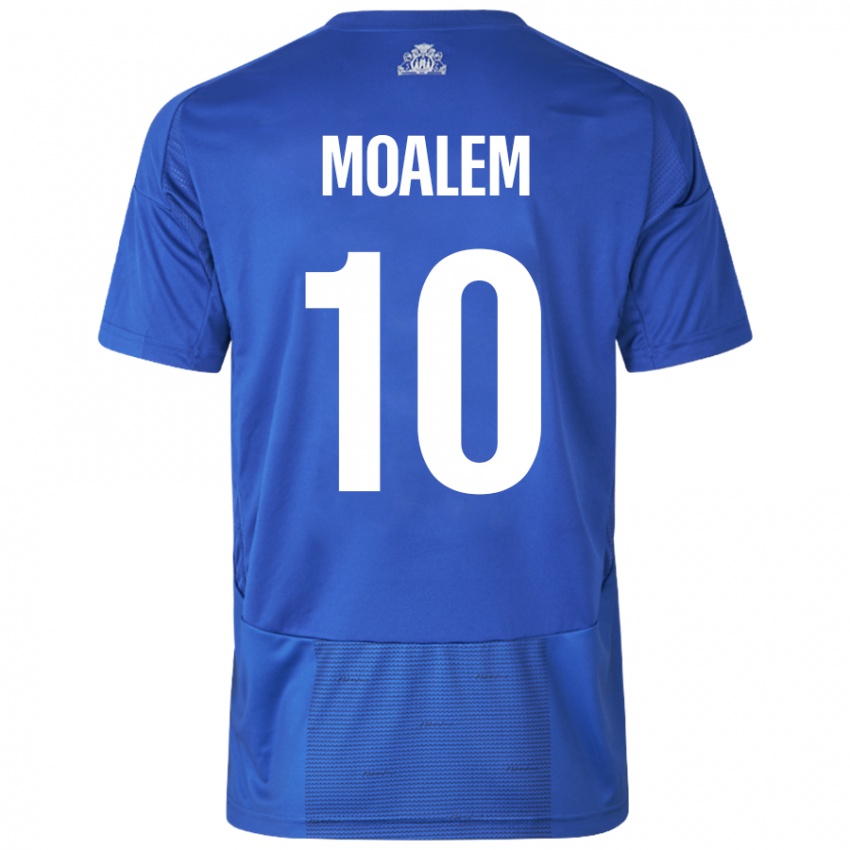 Kinder Jonathan Moalem #10 Weiß Blau Auswärtstrikot Trikot 2024/25 T-Shirt Schweiz