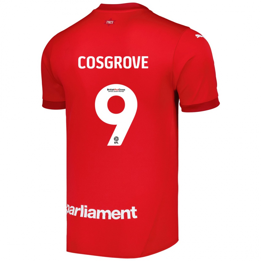 Herren Sam Cosgrove #9 Rot Heimtrikot Trikot 2024/25 T-Shirt Schweiz