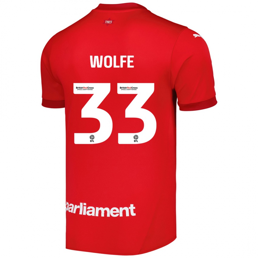 Herren Matty Wolfe #33 Rot Heimtrikot Trikot 2024/25 T-Shirt Schweiz