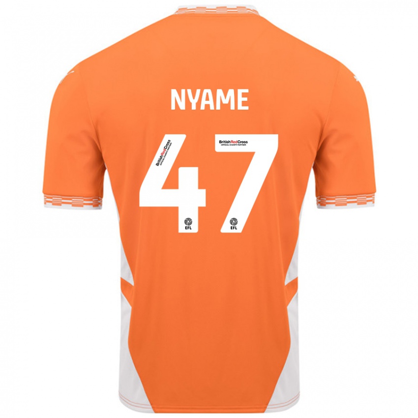 Herren Josh Nyame #47 Orange Weiß Heimtrikot Trikot 2024/25 T-Shirt Schweiz