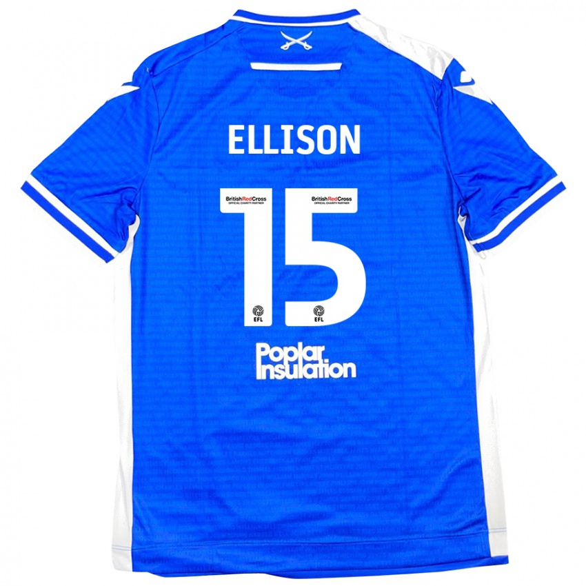 Homme Maillot Dan Ellison #15 Bleu Blanc Tenues Domicile 2024/25 T-Shirt Suisse