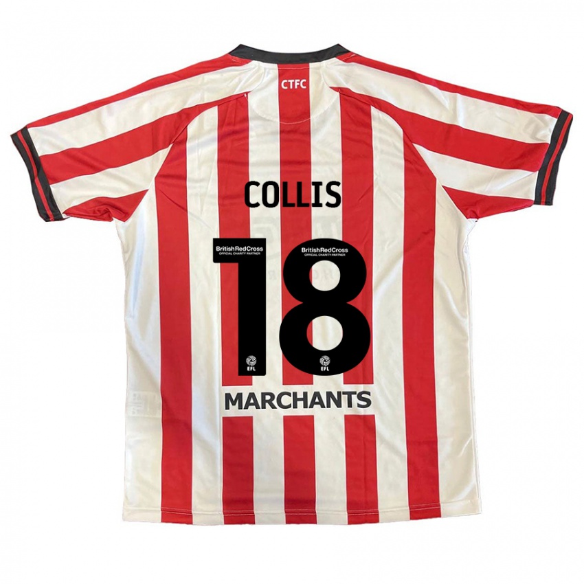 Herren Maisy Collis #18 Rot Weiß Heimtrikot Trikot 2024/25 T-Shirt Schweiz