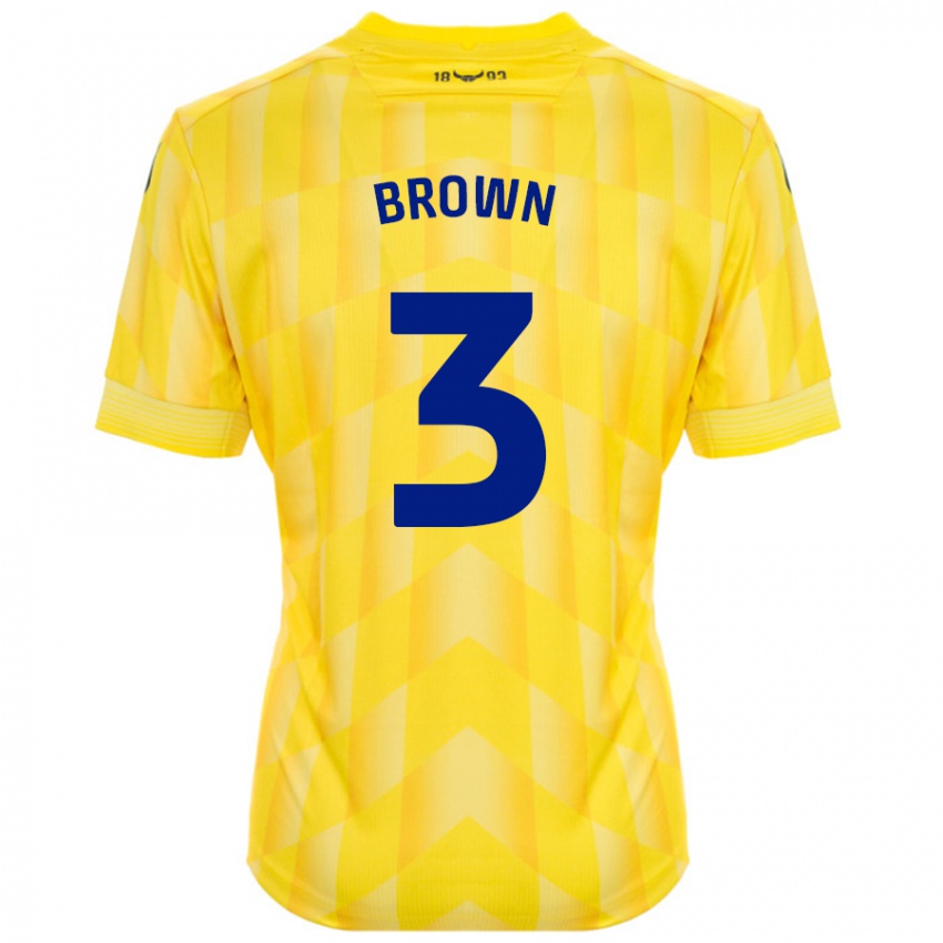 Herren Ciaron Brown #3 Gelb Heimtrikot Trikot 2024/25 T-Shirt Schweiz