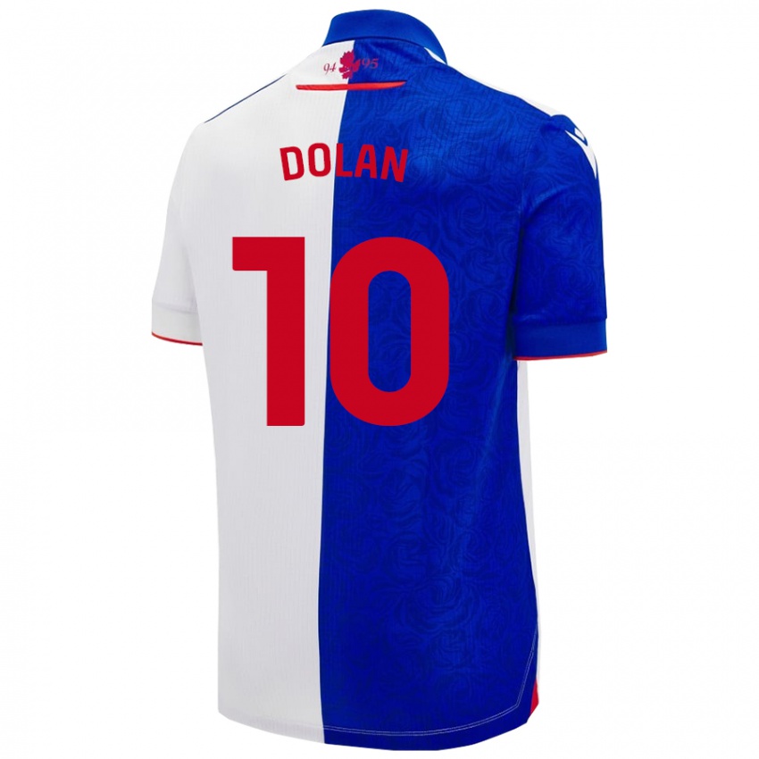 Homme Maillot Tyrhys Dolan #10 Bleu Ciel Blanc Tenues Domicile 2024/25 T-Shirt Suisse