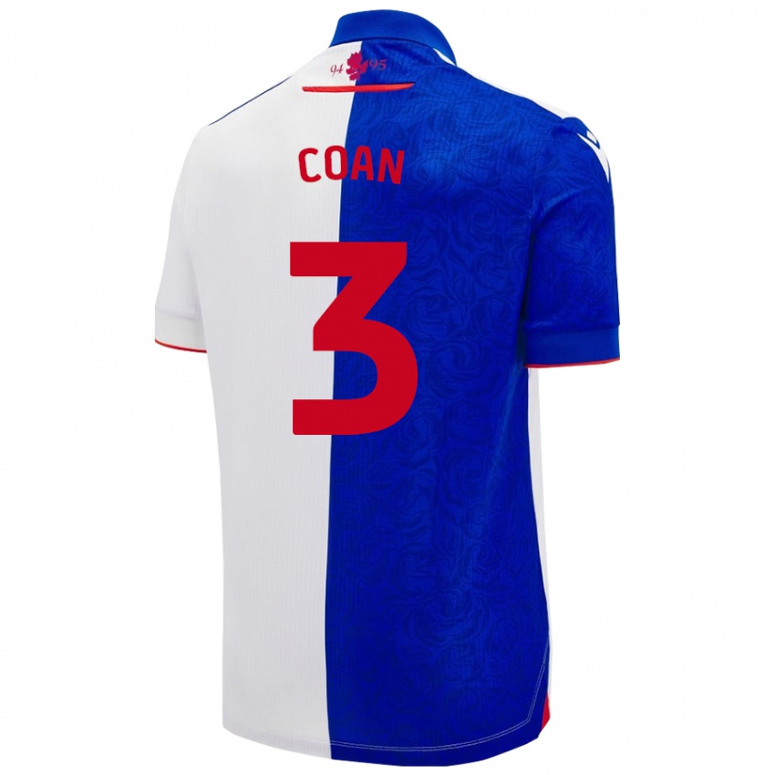 Homme Maillot Hannah Coan #3 Bleu Ciel Blanc Tenues Domicile 2024/25 T-Shirt Suisse