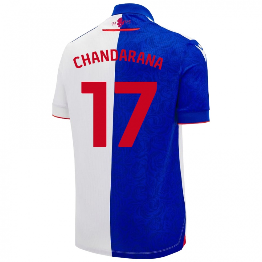 Homme Maillot Millie Chandarana #17 Bleu Ciel Blanc Tenues Domicile 2024/25 T-Shirt Suisse