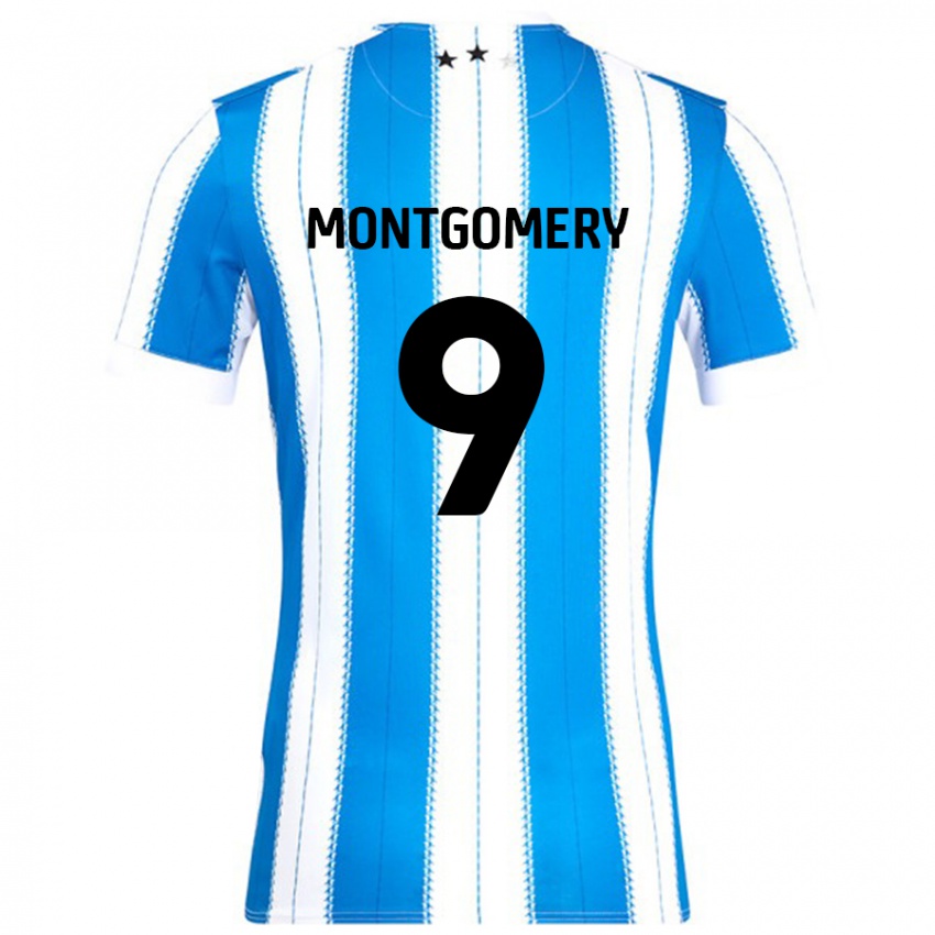 Herren Ria Montgomery #9 Blau Weiß Heimtrikot Trikot 2024/25 T-Shirt Schweiz