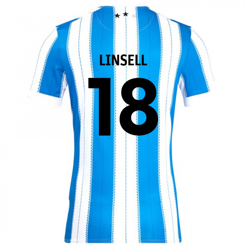 Homme Maillot Alice Linsell #18 Bleu Blanc Tenues Domicile 2024/25 T-Shirt Suisse