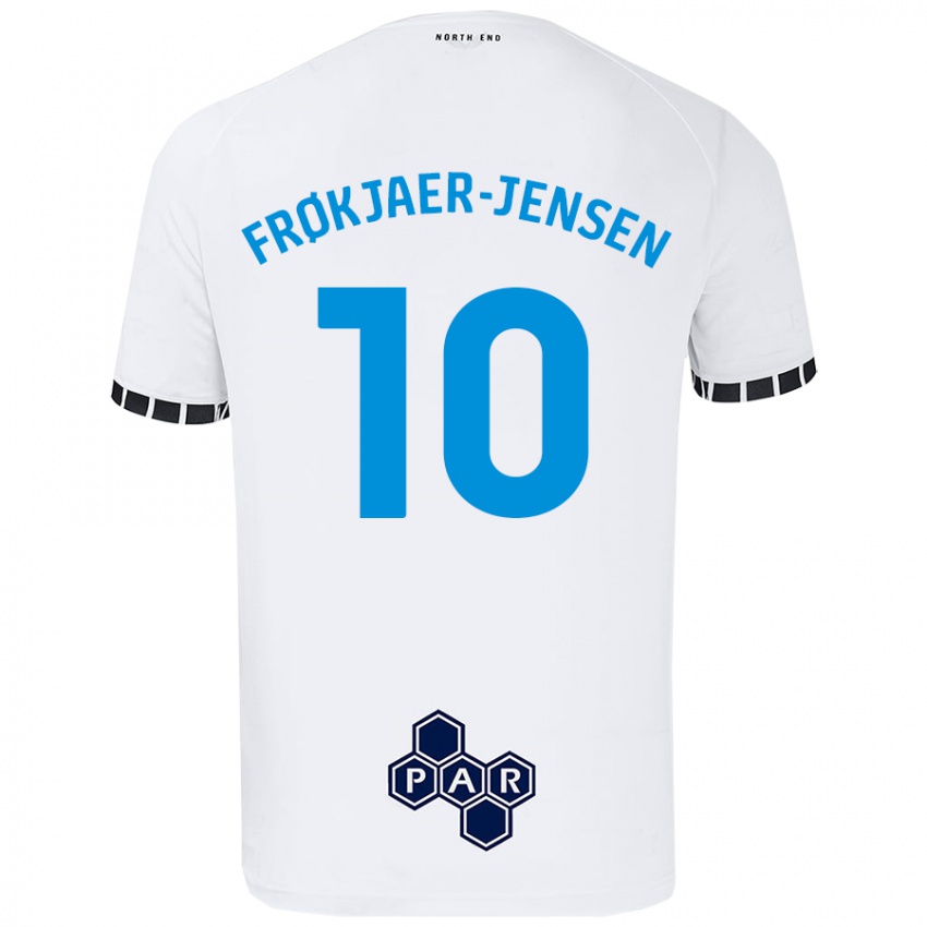 Homme Maillot Mads Frøkjaer-Jensen #10 Blanc Tenues Domicile 2024/25 T-Shirt Suisse