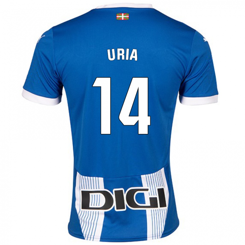 Herren Iker Uria #14 Blau Heimtrikot Trikot 2024/25 T-Shirt Schweiz