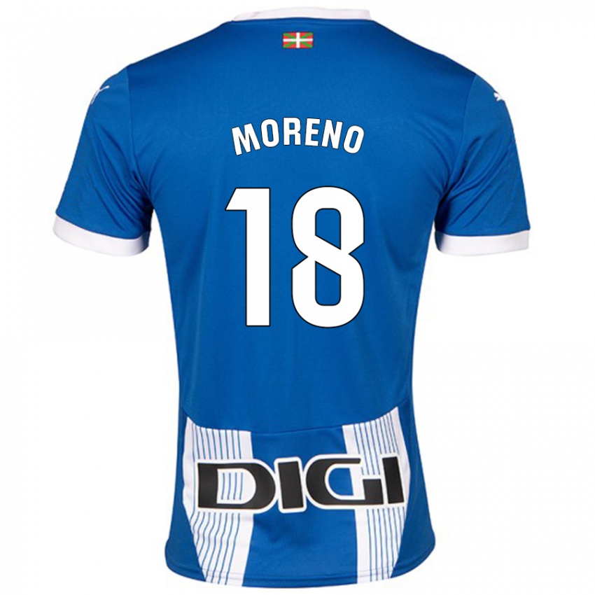 Herren Laura Moreno #18 Blau Heimtrikot Trikot 2024/25 T-Shirt Schweiz