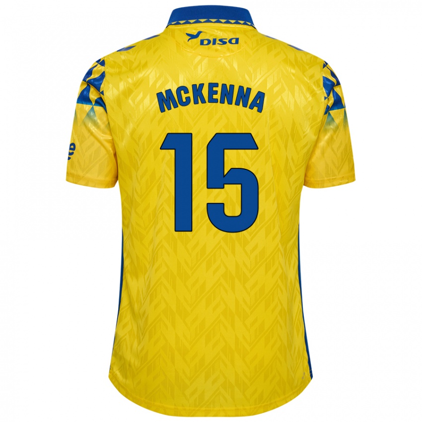 Herren Scott Mckenna #15 Gelb Blau Heimtrikot Trikot 2024/25 T-Shirt Schweiz