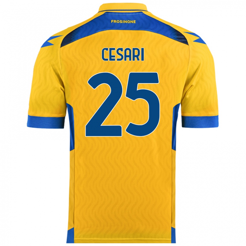 Herren Nicolò Cesari #25 Gelb Heimtrikot Trikot 2024/25 T-Shirt Schweiz