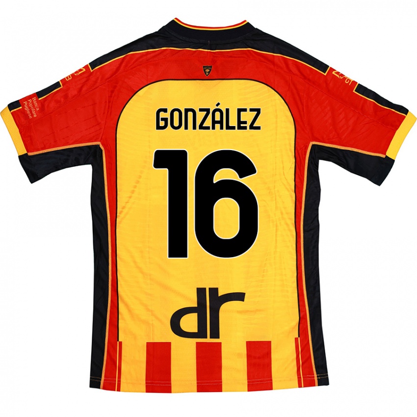 Herren Joan González #16 Gelb Rot Heimtrikot Trikot 2024/25 T-Shirt Schweiz