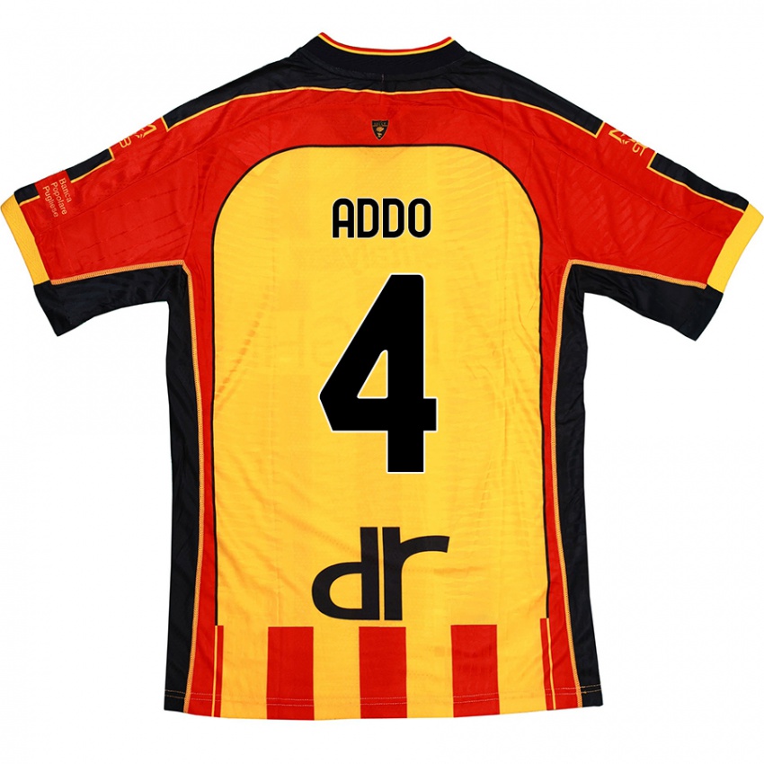 Homme Maillot Vernon Addo #4 Jaune Rouge Tenues Domicile 2024/25 T-Shirt Suisse