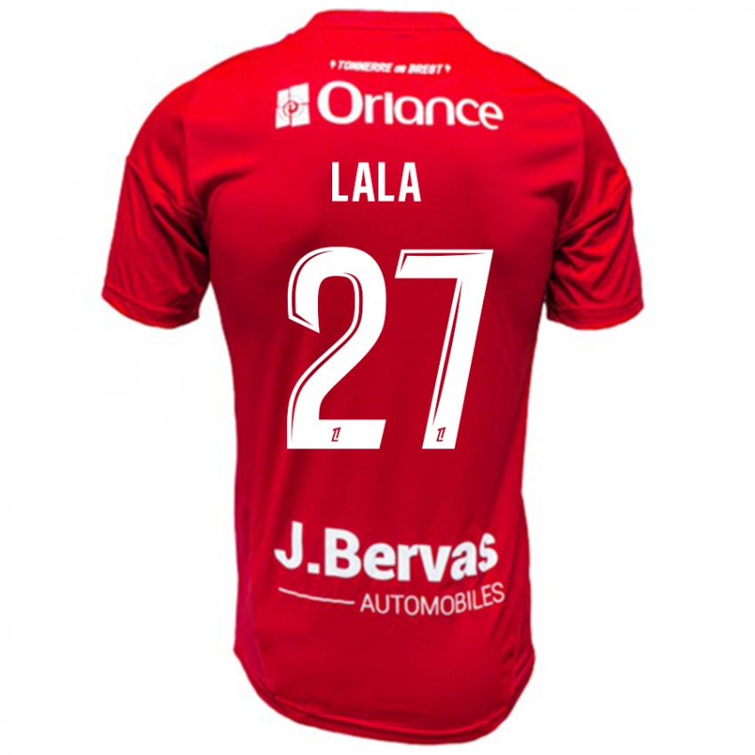 Herren Kenny Lala #27 Rot Weiß Heimtrikot Trikot 2024/25 T-Shirt Schweiz