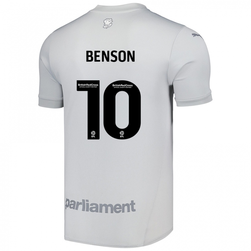 Herren Josh Benson #10 Silbergrau Auswärtstrikot Trikot 2024/25 T-Shirt Schweiz