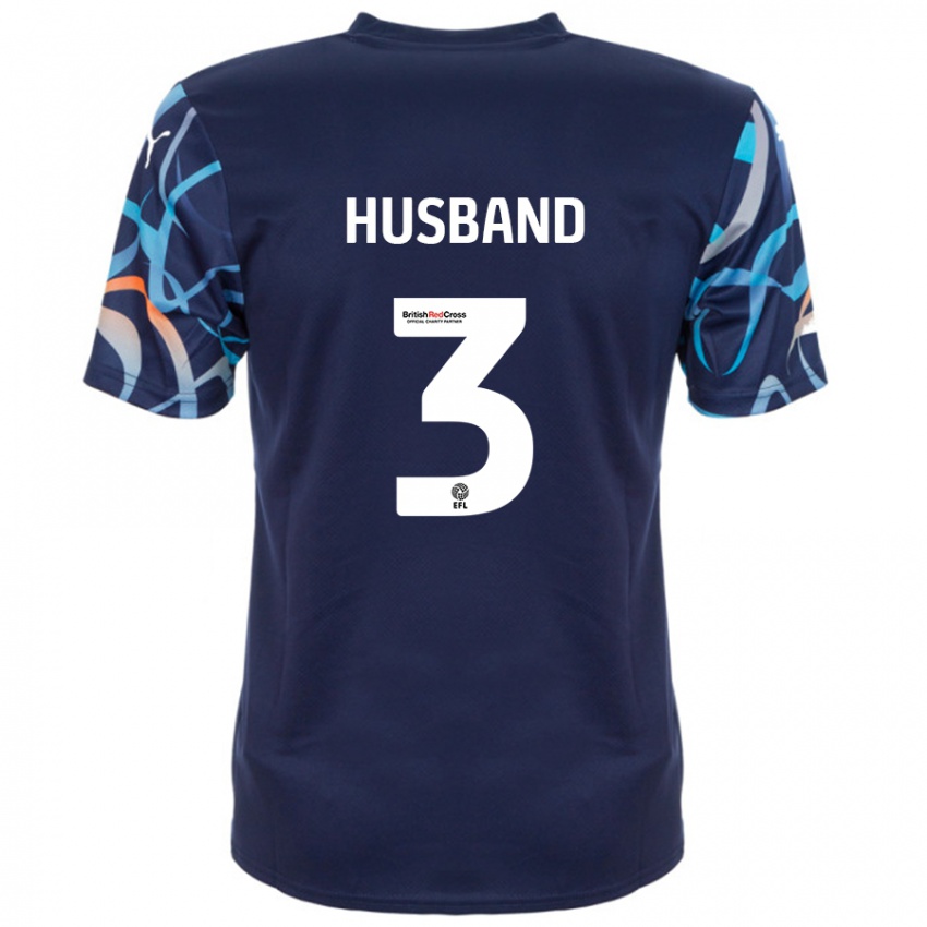 Herren James Husband #3 Marineblau Auswärtstrikot Trikot 2024/25 T-Shirt Schweiz