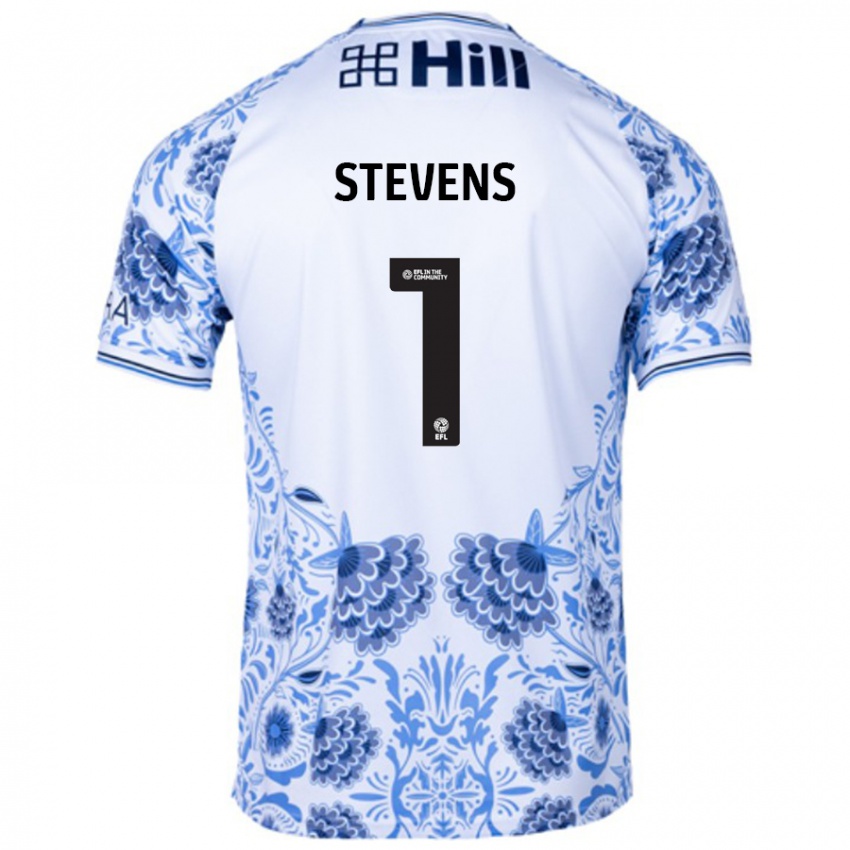 Herren Jack Stevens #1 Weiß Blau Auswärtstrikot Trikot 2024/25 T-Shirt Schweiz