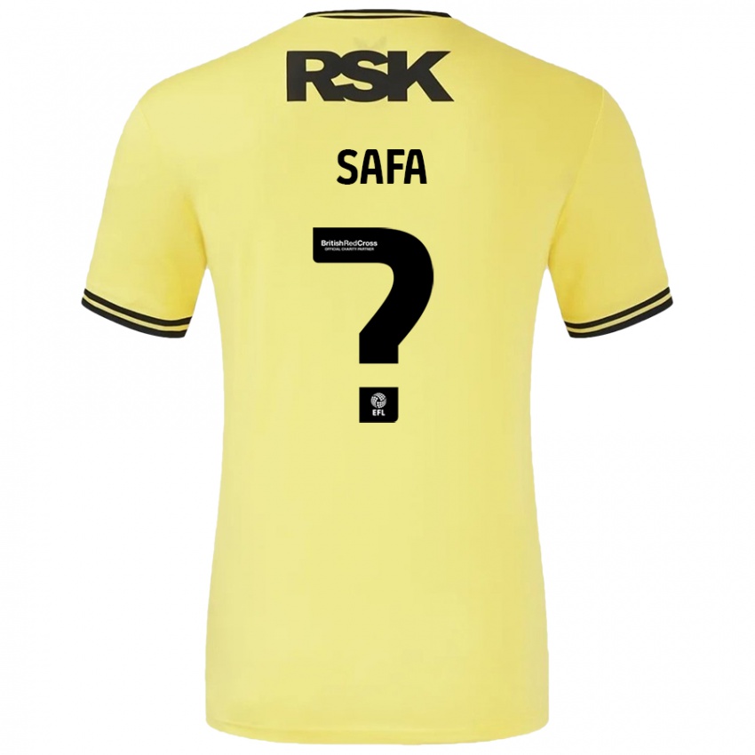 Homme Maillot Jacob Safa #0 Jaune Noir Tenues Extérieur 2024/25 T-Shirt Suisse