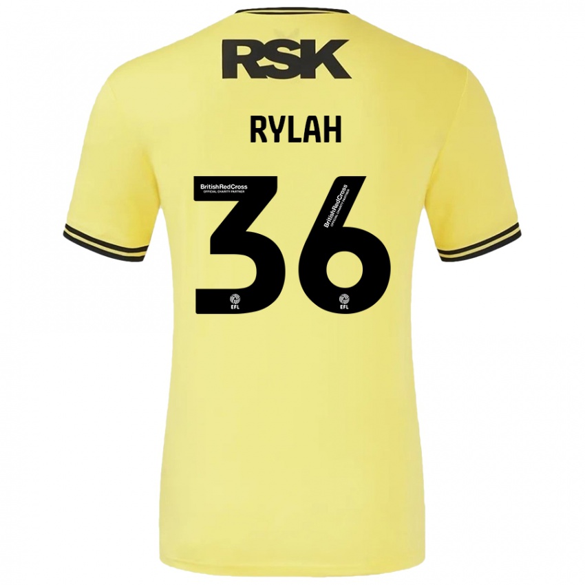 Homme Maillot Henry Rylah #36 Jaune Noir Tenues Extérieur 2024/25 T-Shirt Suisse