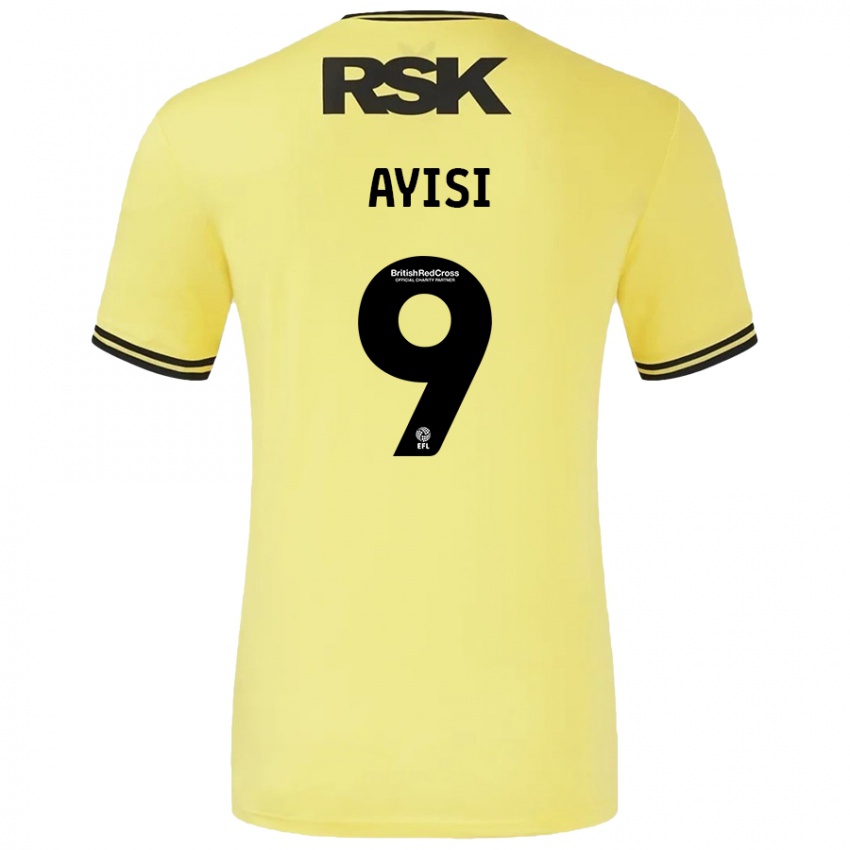 Homme Maillot Freda Ayisi #9 Jaune Noir Tenues Extérieur 2024/25 T-Shirt Suisse