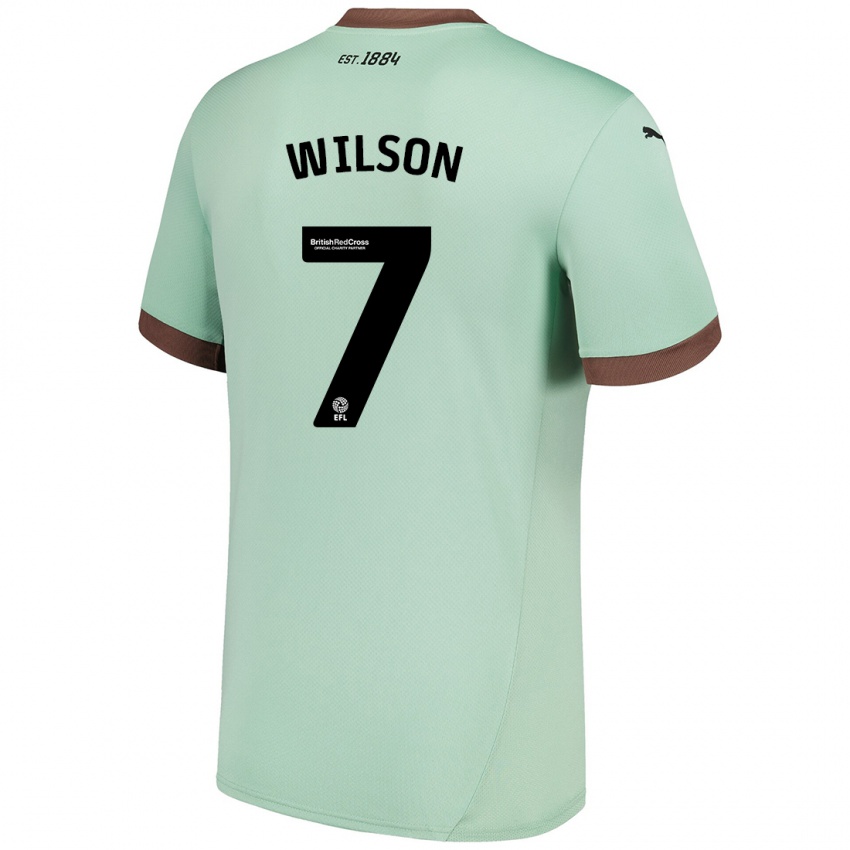 Herren Emelia Wilson #7 Blassgrün Auswärtstrikot Trikot 2024/25 T-Shirt Schweiz