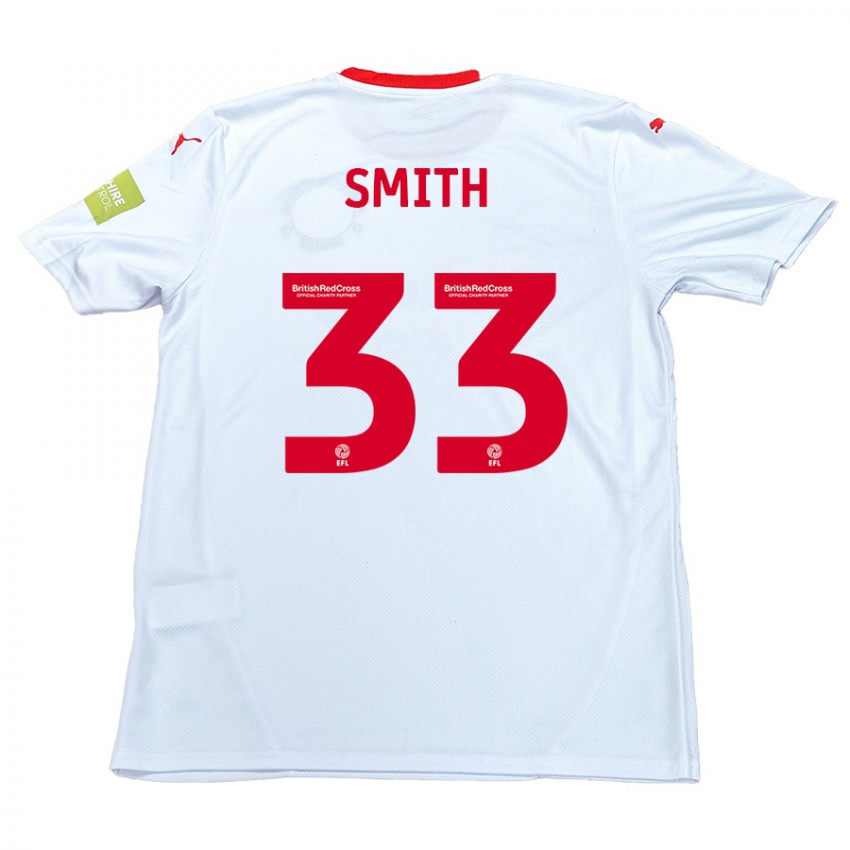 Herren Pele Smith #33 Weiß Auswärtstrikot Trikot 2024/25 T-Shirt Schweiz