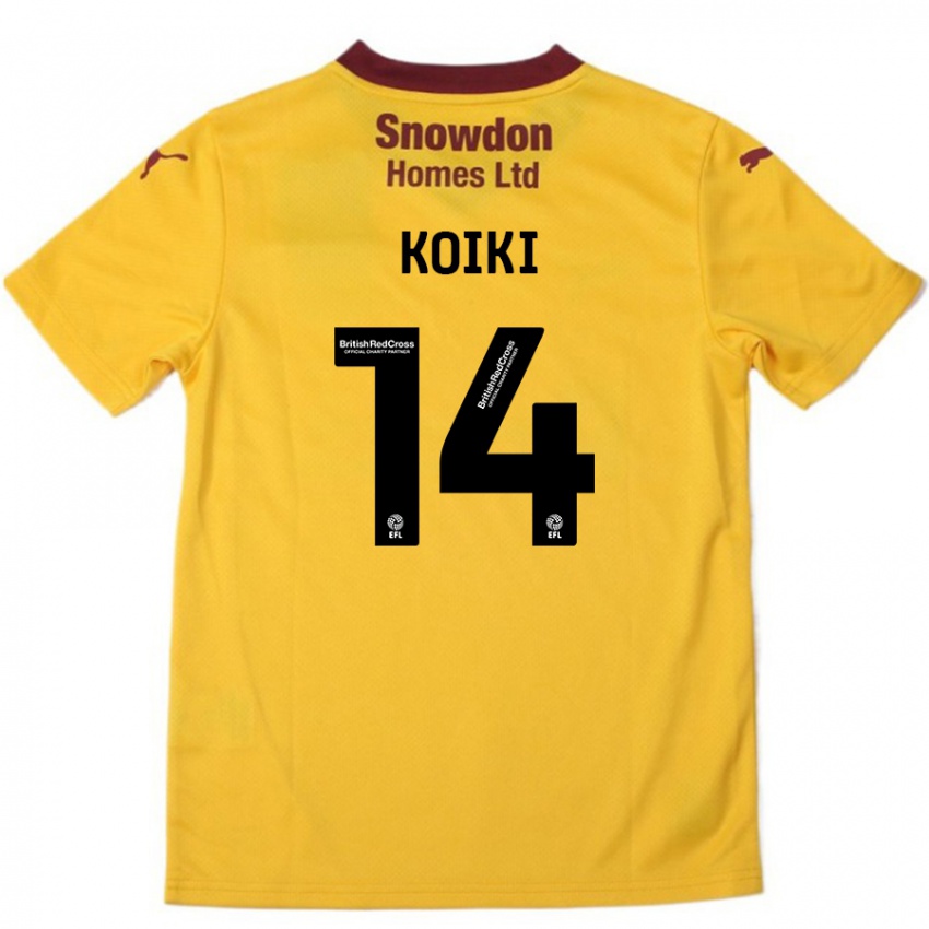 Herren Ali Koiki #14 Orange Burgunderrot Auswärtstrikot Trikot 2024/25 T-Shirt Schweiz