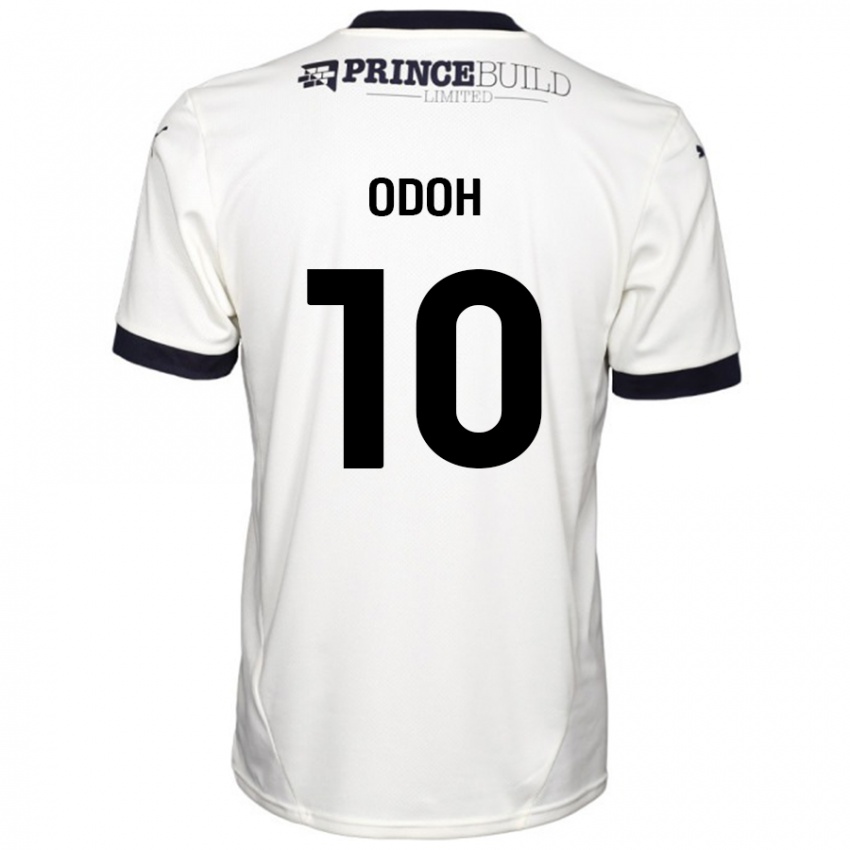 Herren Abraham Odoh #10 Cremeweiß Schwarz Auswärtstrikot Trikot 2024/25 T-Shirt Schweiz