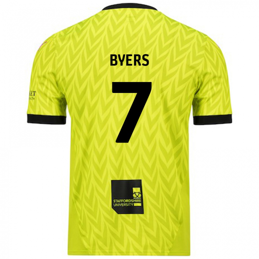 Herren George Byers #7 Fluoreszierend Grün Auswärtstrikot Trikot 2024/25 T-Shirt Schweiz