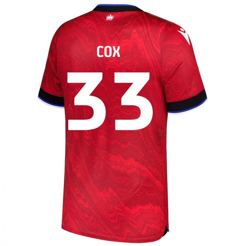 Herren Bella Cox #33 Rot Schwarz Auswärtstrikot Trikot 2024/25 T-Shirt Schweiz