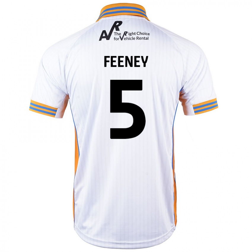 Herren Morgan Feeney #5 Weiß Auswärtstrikot Trikot 2024/25 T-Shirt Schweiz