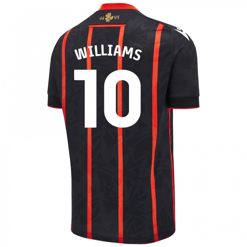 Herren Chloe Williams #10 Schwarz Rot Auswärtstrikot Trikot 2024/25 T-Shirt Schweiz