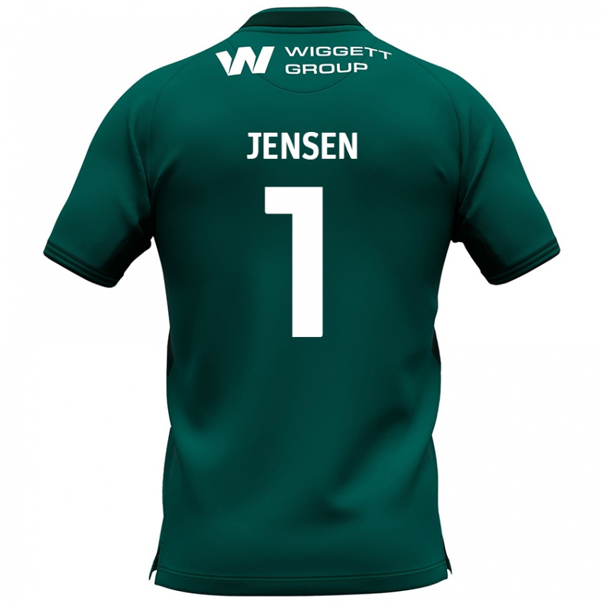 Homme Maillot Lukas Jensen #1 Vert Tenues Extérieur 2024/25 T-Shirt Suisse