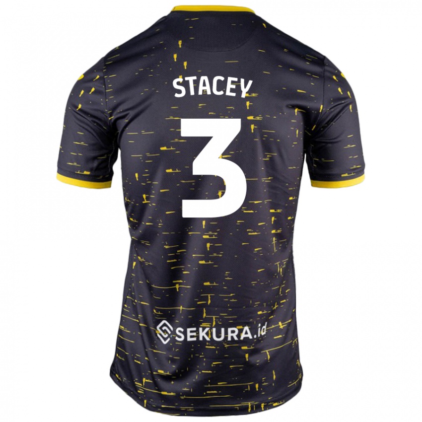 Herren Jack Stacey #3 Schwarz Gelb Auswärtstrikot Trikot 2024/25 T-Shirt Schweiz