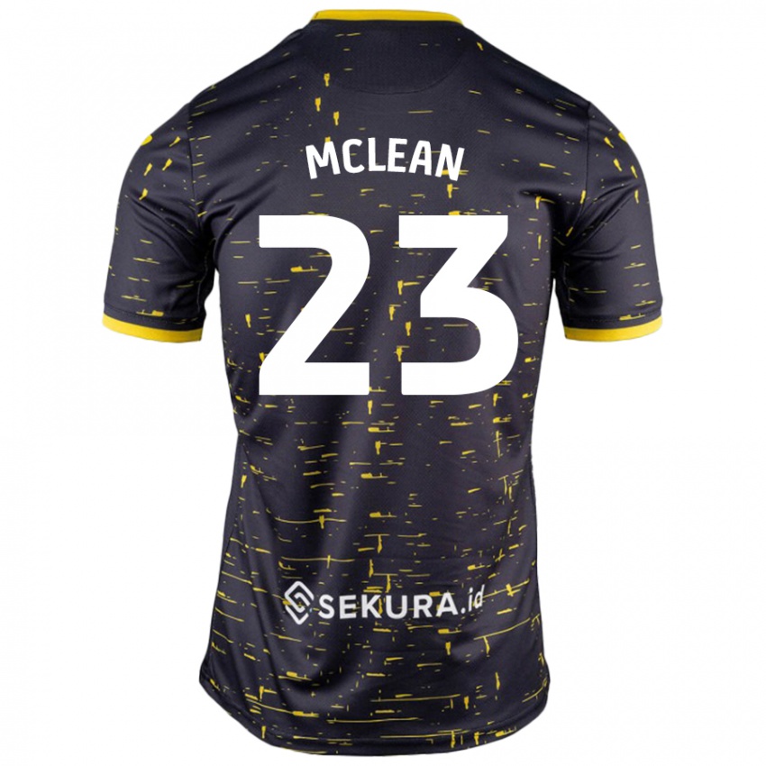 Herren Kenny Mclean #23 Schwarz Gelb Auswärtstrikot Trikot 2024/25 T-Shirt Schweiz