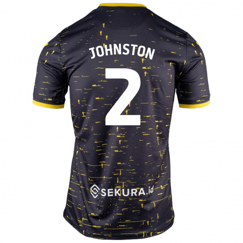 Herren Chardonnay Johnston #2 Schwarz Gelb Auswärtstrikot Trikot 2024/25 T-Shirt Schweiz