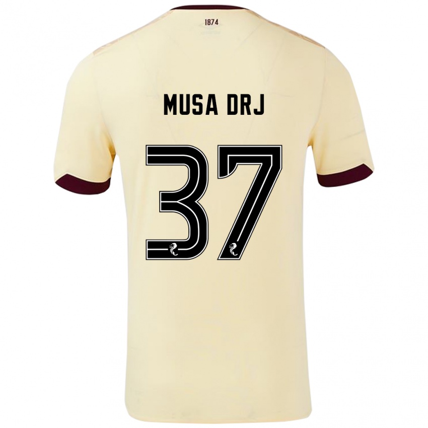 Herren Musa Drammeh #37 Creme Burgunderrot Auswärtstrikot Trikot 2024/25 T-Shirt Schweiz