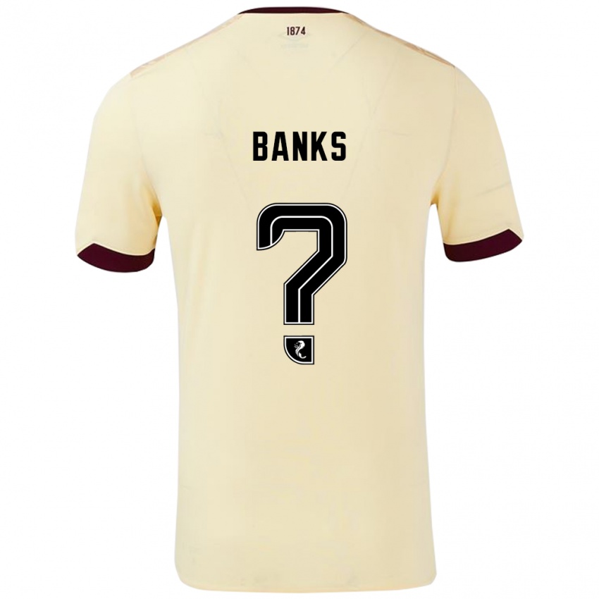 Herren Euan Banks #0 Creme Burgunderrot Auswärtstrikot Trikot 2024/25 T-Shirt Schweiz