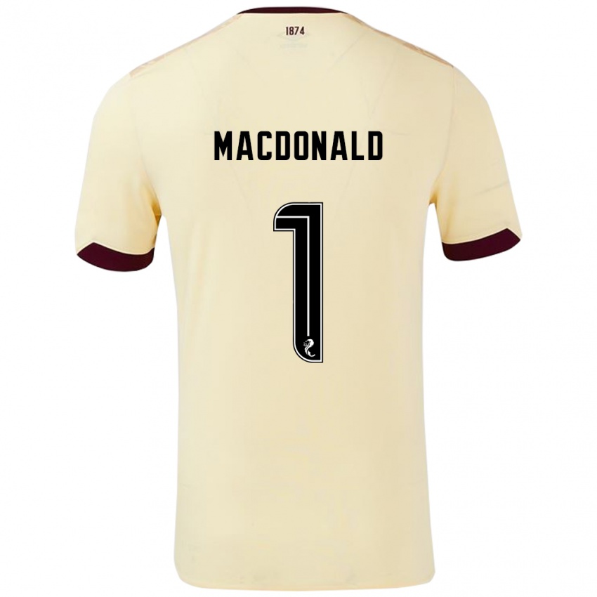 Herren Jamie Macdonald #1 Creme Burgunderrot Auswärtstrikot Trikot 2024/25 T-Shirt Schweiz