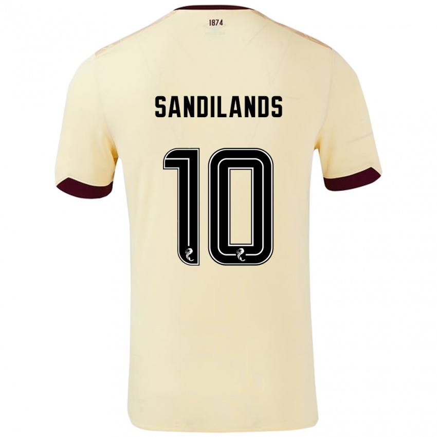 Herren Callum Sandilands #10 Creme Burgunderrot Auswärtstrikot Trikot 2024/25 T-Shirt Schweiz