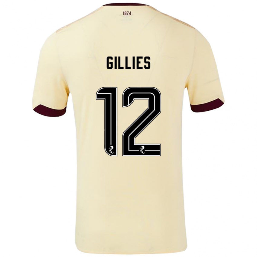 Herren Matthew Gillies #12 Creme Burgunderrot Auswärtstrikot Trikot 2024/25 T-Shirt Schweiz