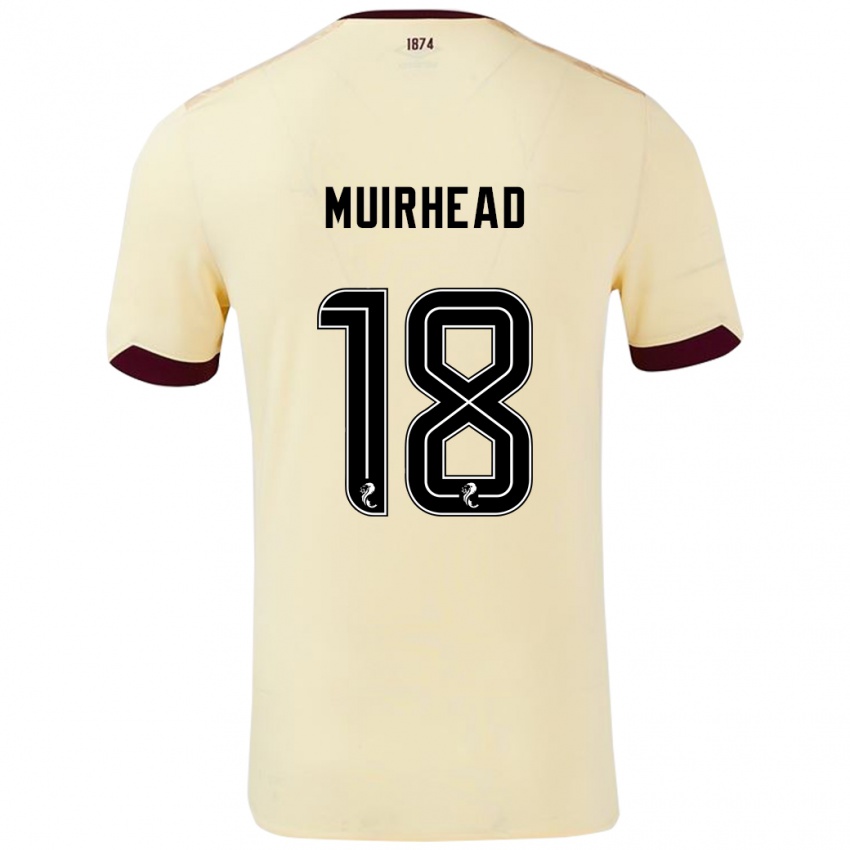 Herren Owen Muirhead #18 Creme Burgunderrot Auswärtstrikot Trikot 2024/25 T-Shirt Schweiz