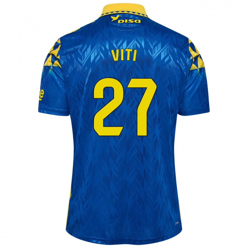 Herren Viti #27 Blau Gelb Auswärtstrikot Trikot 2024/25 T-Shirt Schweiz