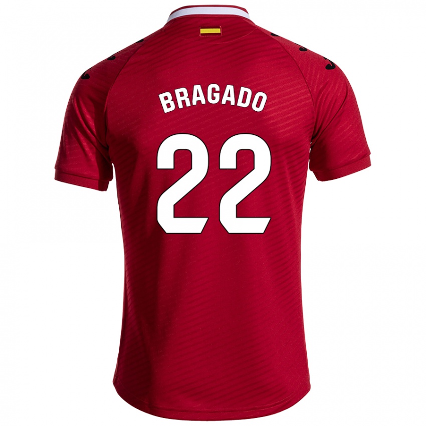 Herren Alonso Bragado #22 Dunkelrot Auswärtstrikot Trikot 2024/25 T-Shirt Schweiz